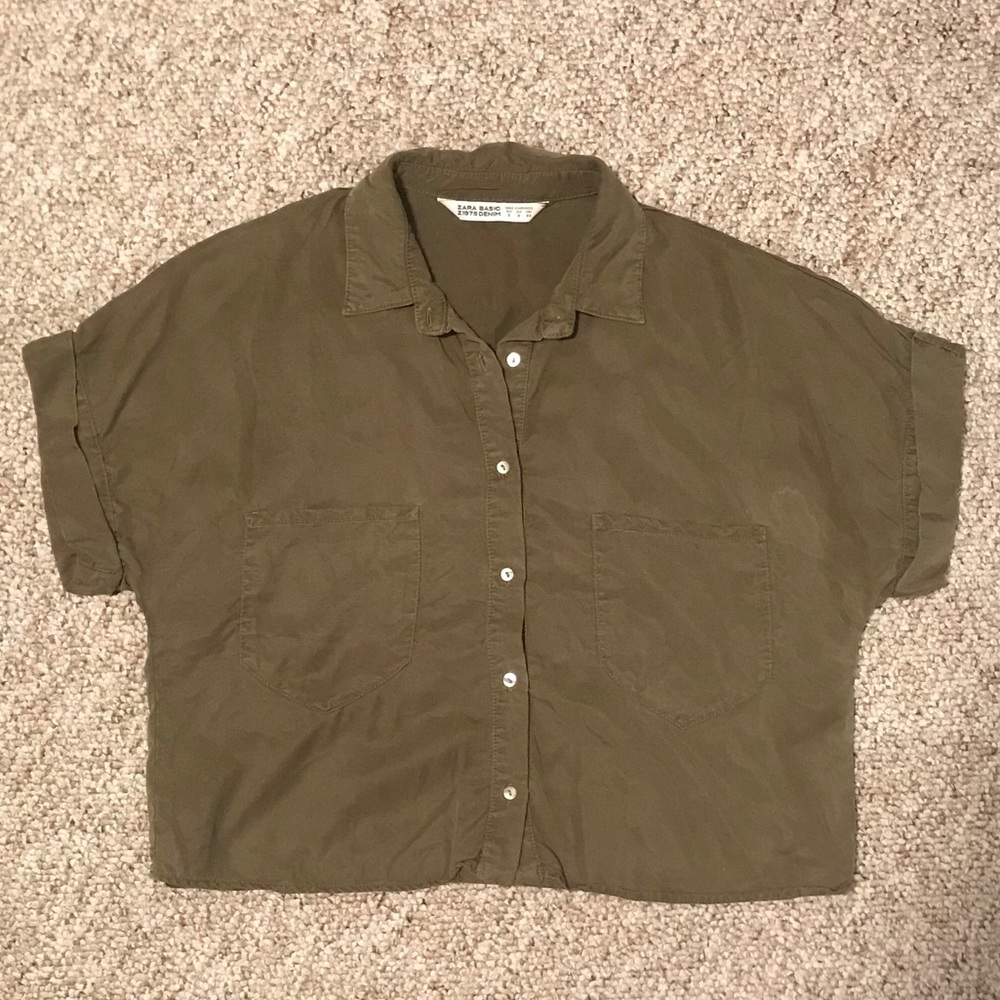 Cropped button down